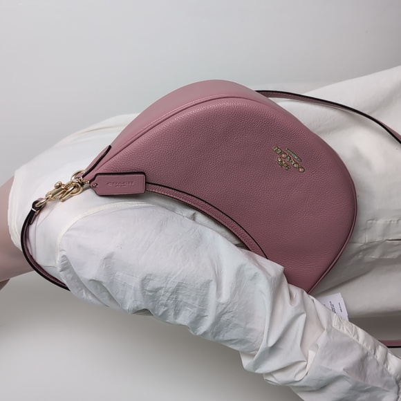 Coach CO996 Aria Shoulder Leather Gold/True Pink (Firm Price) - Picture 2 of 7